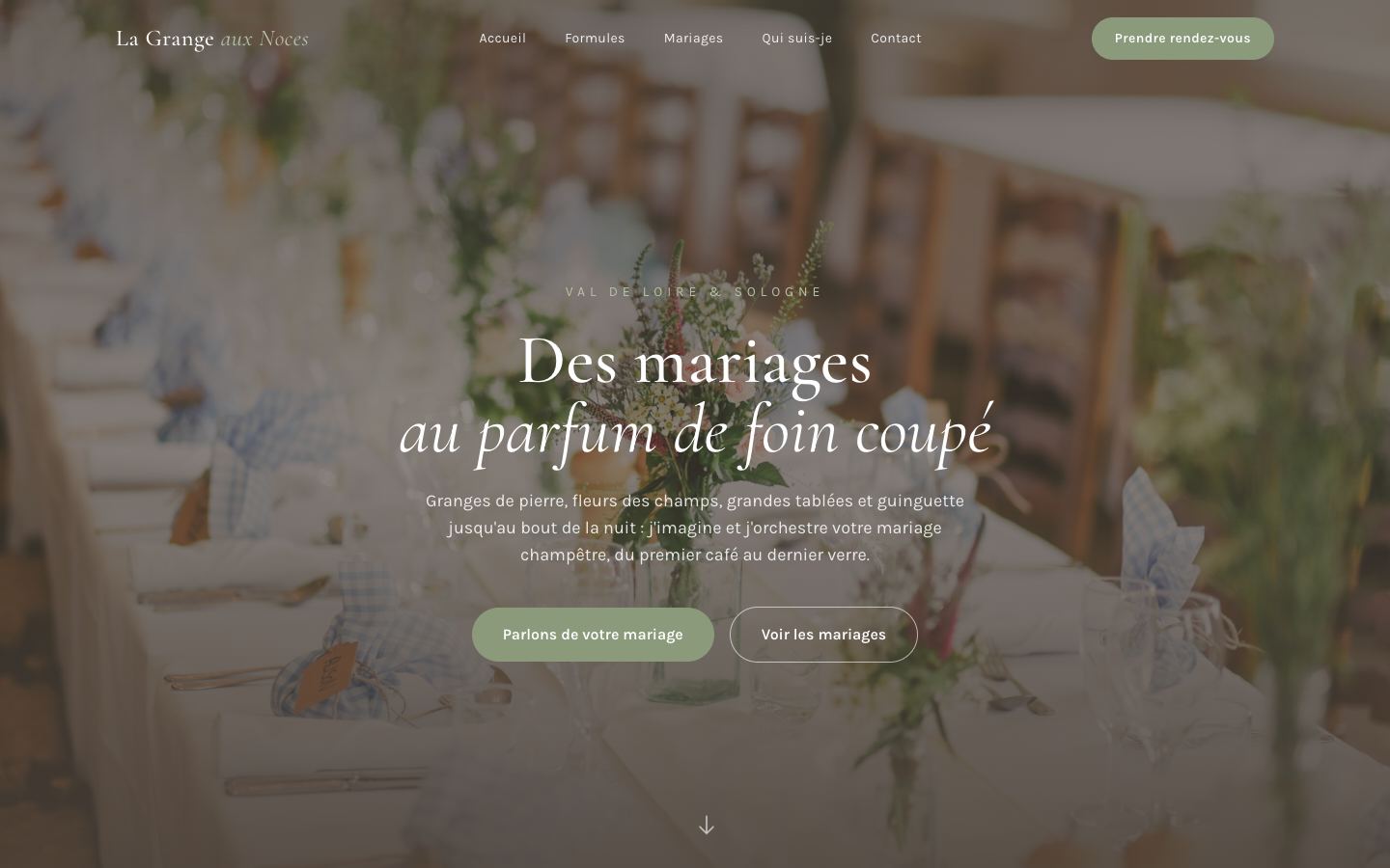 Site de La Grange aux Noces, wedding planner champêtre