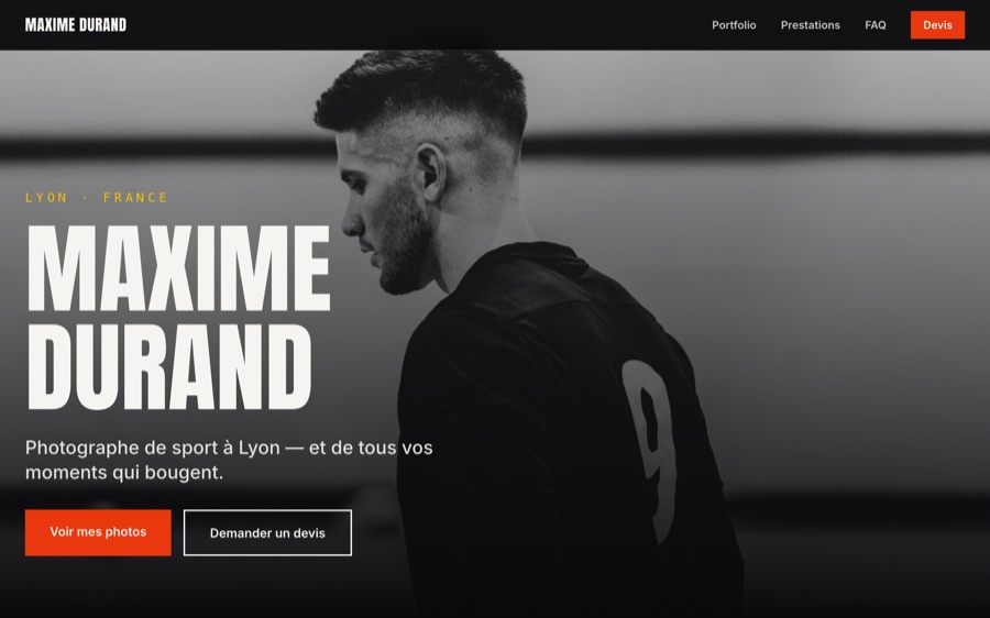 Site de Maxime Durand, photographe